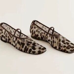 Reformation Sparkle Leopard Print Flats NWT
